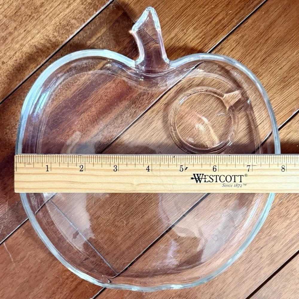 6pc VTG 1950s 50s MCM Hazel Atlas Orchard Apple Snack‎ Luncheon Plate Cup Holder
